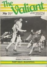 Port Vale v Blackpool 13-Mar-1982