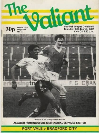 Port Vale v Bradford City  15-Mar-1982