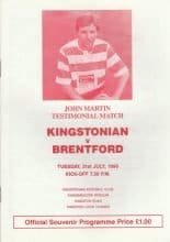 Kingstonian v Brentford  31-Jul-1990