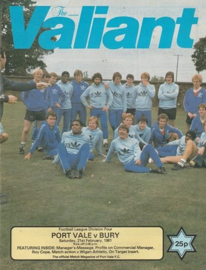 Port Vale v Bury 21-Feb-1981