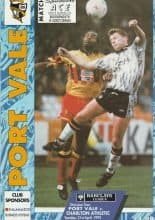 Port Vale v Charlton Athletic  21-Apr-1992