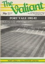 Port Vale v Colchester United  28-Sep-1981