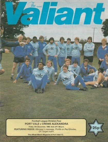 Port Vale v Crewe Alexandra 05-Dec-1980