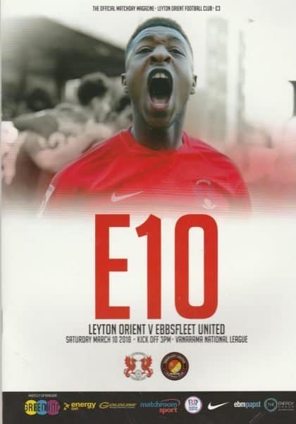 Leyton Orient v Ebbsfleet United  10-Mar-2018