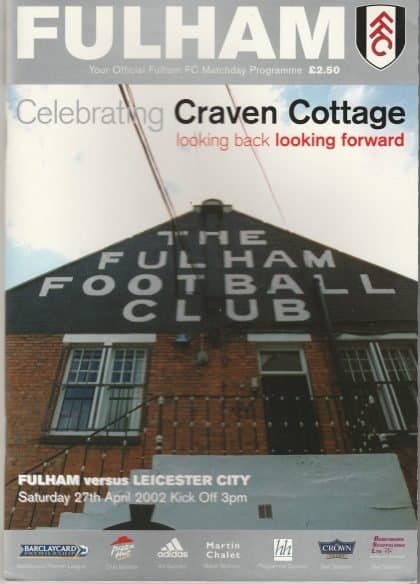 Fulham v Leicester City 27-Apr-2002