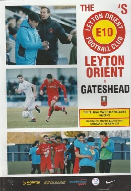Leyton Orient v Gateshead  24-Feb-2018