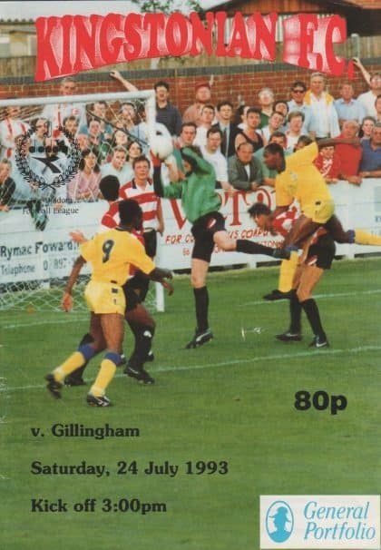 Kingstonian v Gillingham  24-Jul-1993