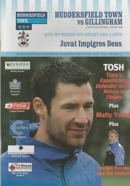 Huddersfield Town v Gillingham 02-Jan-2006