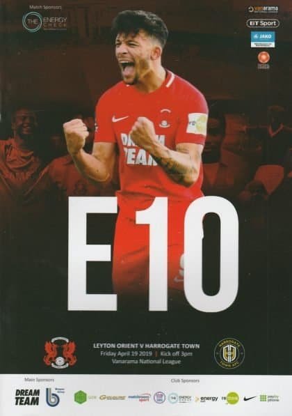 Leyton Orient v Harrogate Town  19-Apr-2019