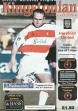 Kingstonian v Hereford United   03-Oct-2000