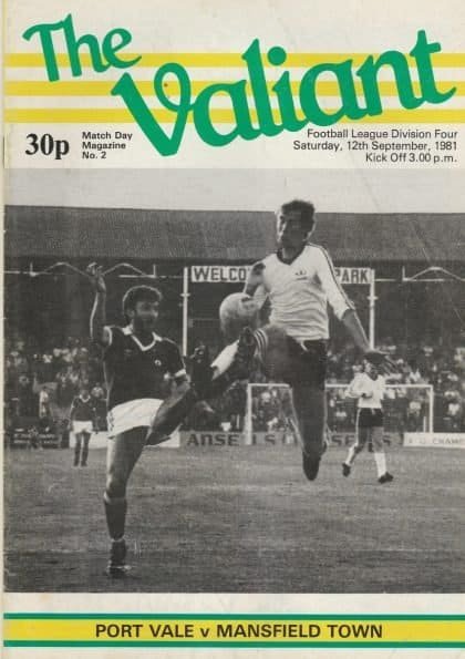Port Vale v Mansfield Town 12-Sep-1981