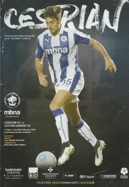 Chester City v Leyton Orient  20-Feb-2018