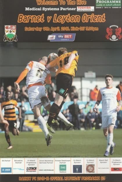 Barnet v Leyton Orient 09-Apr-2016