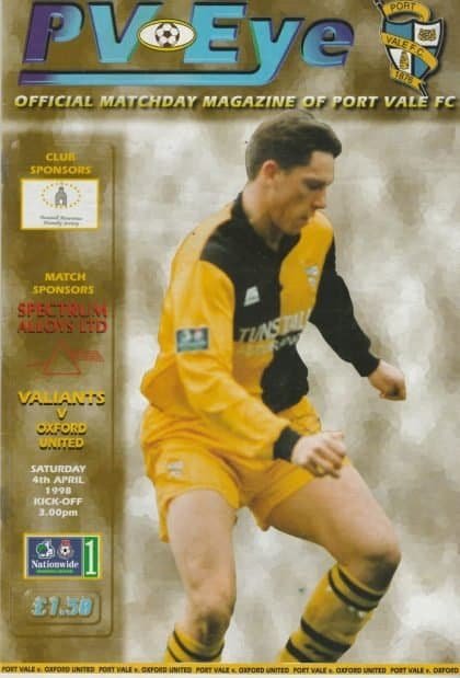 Port Vale v Oxford United 04-Apr-1998