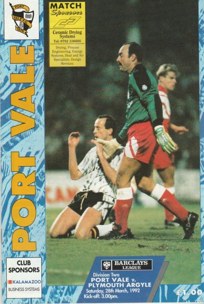 Port Vale v Plymouth Argyle 28-Mar-1992