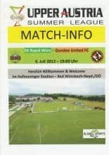 Rapid Vienna v Dundee United 04-Jul-2012