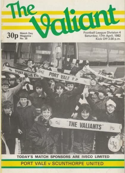 Port Vale v Scunthorpe United 17-Apr-1982