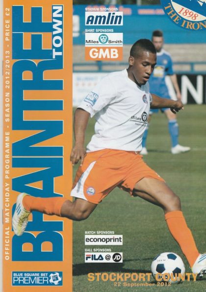 Braintree Town v Stockport County 22-Sep-2012