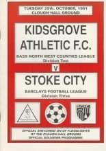 Kidsgrove Athletic v Stoke City  29-Oct-1991