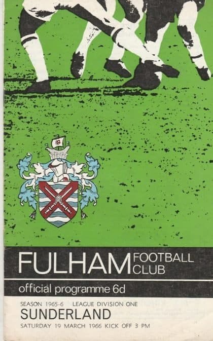 Fulham v Sunderland 19-Mar-1966