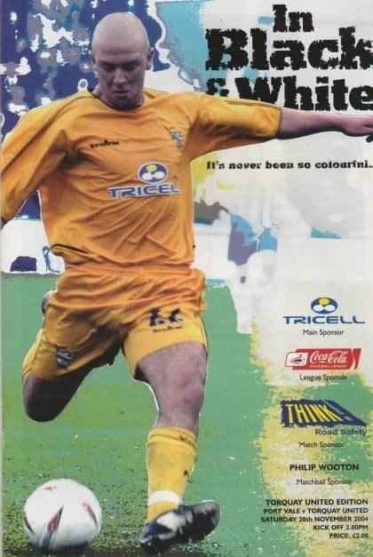 Port Vale v Torquay United  20-Nov-2004