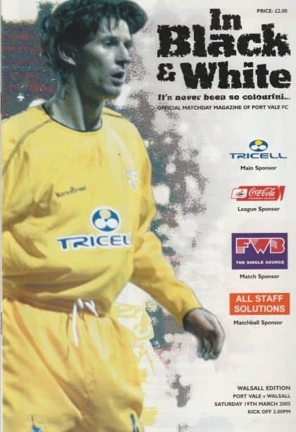 Port Vale v Walsall  19-Mar-2005