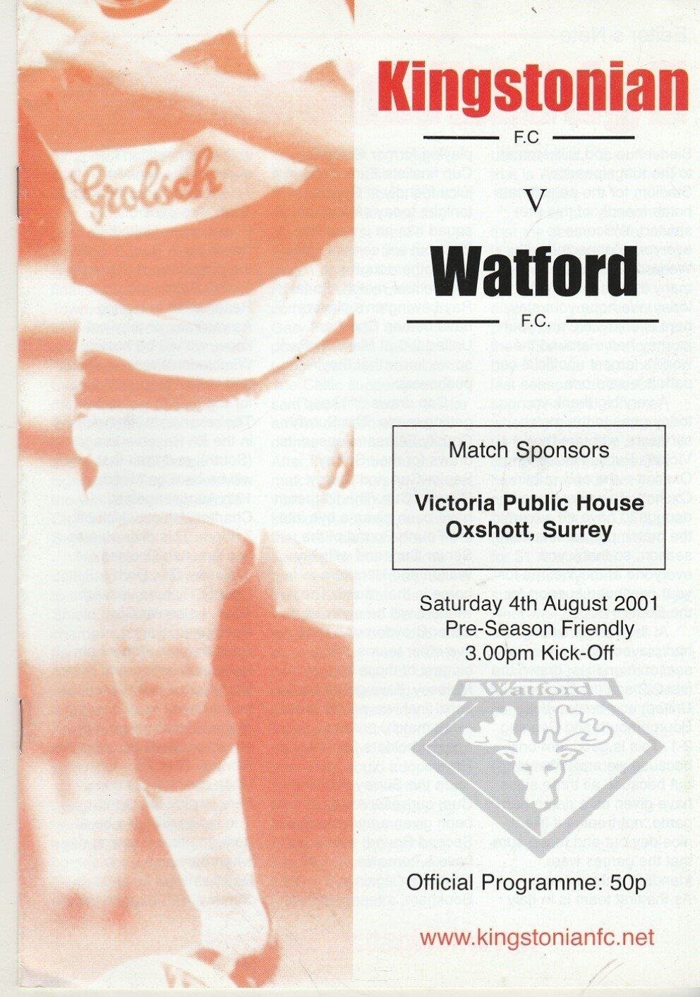 Kingstonian v Watford 04-Aug-2001