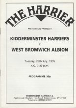 Kidderminster Harriers v West Bromwich Albion  25-Jul-1995