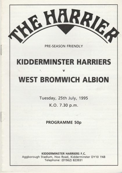 Kidderminster Harriers v West Bromwich Albion  25-Jul-1995