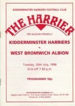 Kidderminster Harriers v West Bromwich Albion  30-Jul-1996