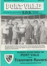 Port Vale v Tranmere Rovers 22-Sep-1994