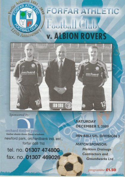 Forfar Athletic v Albion Rovers 05-Dec-2009