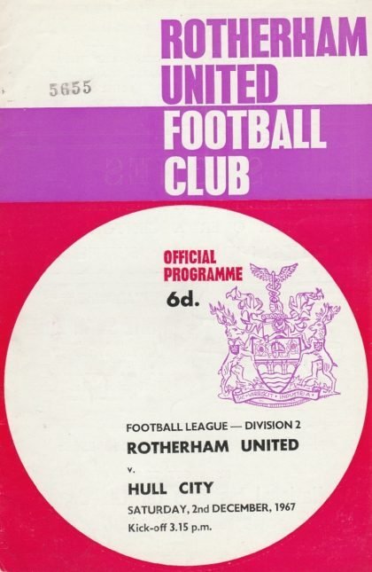 Rotherham United v Hull City 02-Dec-1967