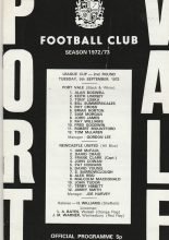 Port Vale v Newcastle United 05-Sep-1972