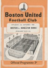 Boston United v Nuneaton Borough   05-Sep-1959