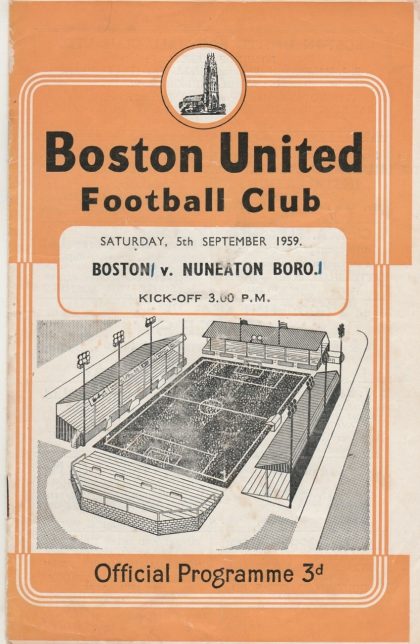 Boston United v Nuneaton Borough   05-Sep-1959