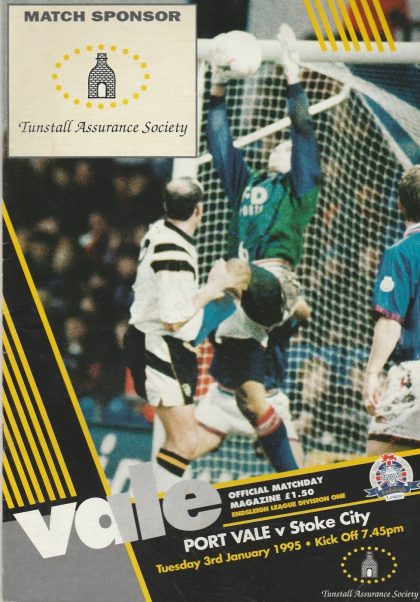 Port Vale v Stoke City 03-Jan-1995