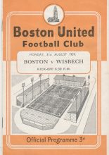 Boston United v Wisbech Town   31-Aug-1959