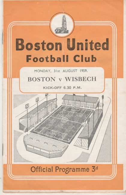 Boston United v Wisbech Town   31-Aug-1959