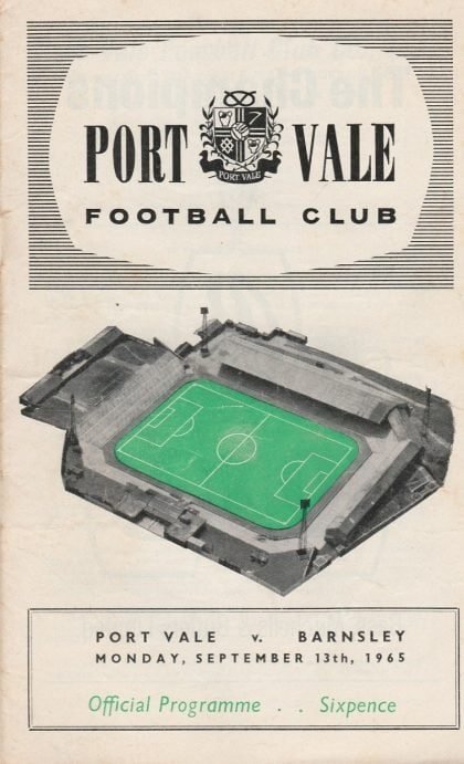 Port Vale v Barnsley  13-Sep-1965