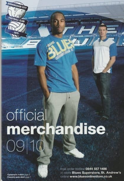 Birmingham City Official Merchandise 09/10 catalogue