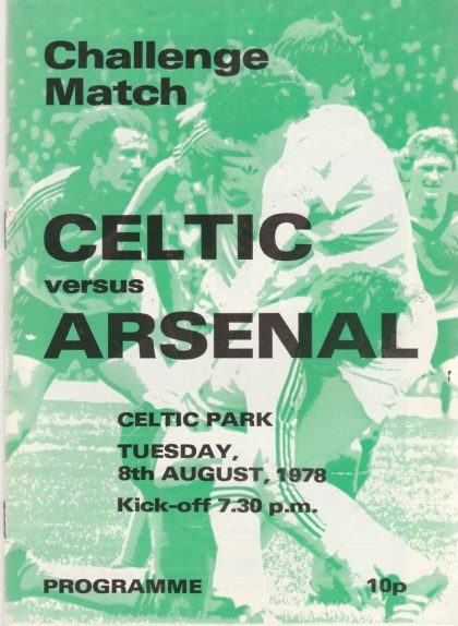 Glasgow Celtic v Arsenal 08-Aug-1978