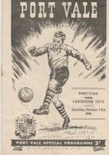 Port Vale v Leicester City  13-Oct-1956