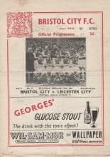 Bristol City v Leicester City 25-Feb-1956