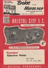Bristol City v Charlton Athletic 18-Jan-1958