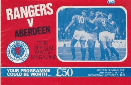 Glasgow Rangers v Aberdeen 05-Oct-1977