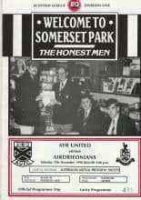 Ayr United v Airdrieonians 15-Dec-1990