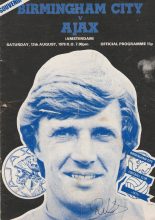 Birmingham City v Ajax  12-Aug-1978