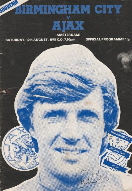 Birmingham City v Ajax  12-Aug-1978