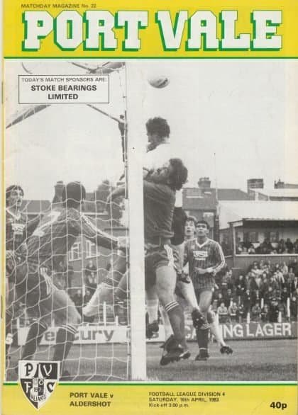 Port Vale v Aldershot  16-Apr-1983